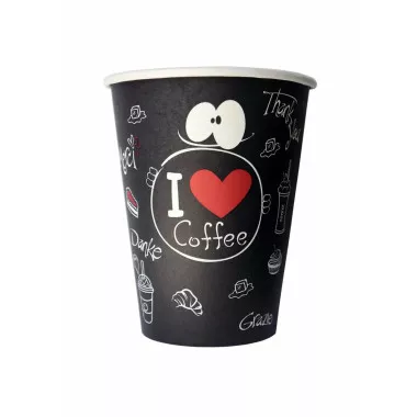 Стакан паперовий 300 мл Адіра "I love coffe"